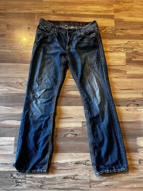Rock Revival Boyfriend Jeans with Contrast Stitching
